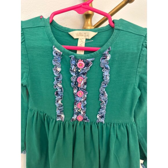 Matilda Jane Family Tree Dress Make Believe ~ Fall 217 0Long Sleeve Green Dress - Picture 2 of 5